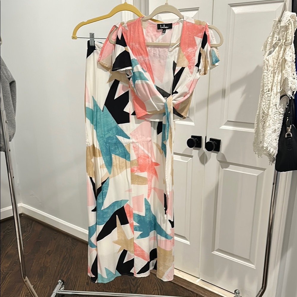 Lulu's Multicolor Wrap Dress
